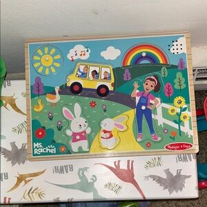 Melissa & Doug Ms. Rachel Rainbow Garden Wooden Puzzle - Multicolor